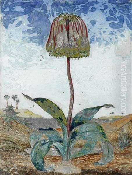 Exotic Flower Oil Painting by Dora Carrington