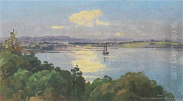 Manukau Harbor Oil Painting by George William Carrington