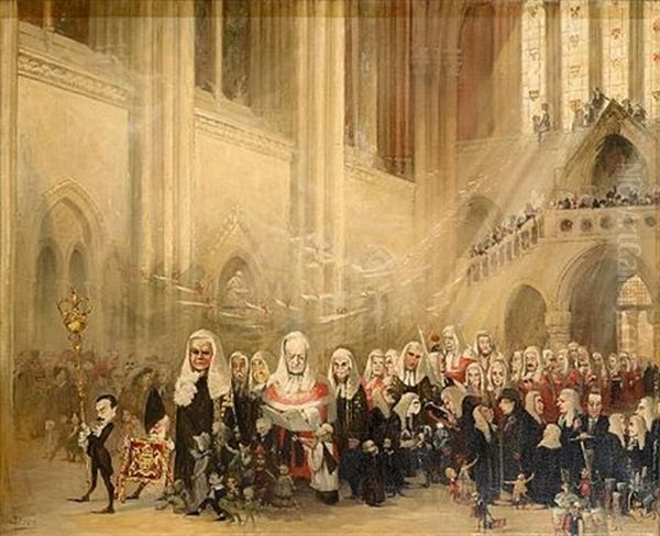 The Lord Chancellor's Breakfast Oil Painting by A. Duncan Carse