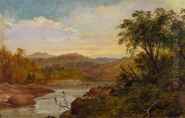 Mount Macedon Looking West 1887 Oil Painting by James Howe Carse