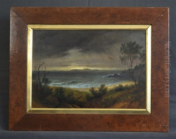 Storm Over Coast?. Collection Of Terry & Felicity Read Oil Painting by James Howe Carse