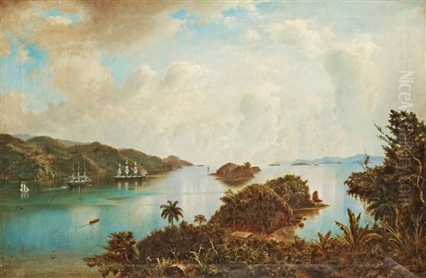 Motif From San Domingo Oil Painting by Andreas Christian Riis Carstensen