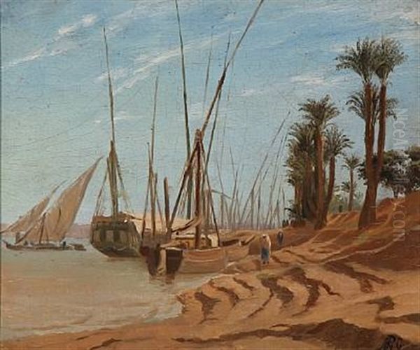 View From The Nile Oil Painting by Andreas Christian Riis Carstensen