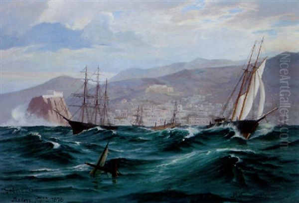 Tumleren Under, Madeira, November 12, 1876 Oil Painting by Andreas Christian Riis Carstensen