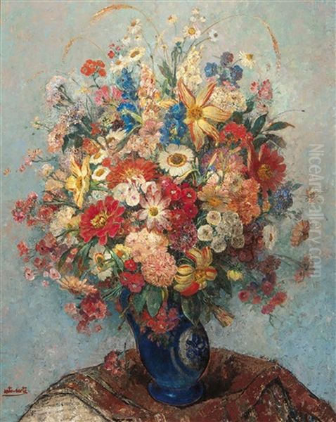 Grand Bouquet (1945) Oil Painting by Antoine (Anto) Carte