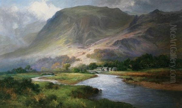 Scottish Highlands Oil Painting by Frank Thomas Carter