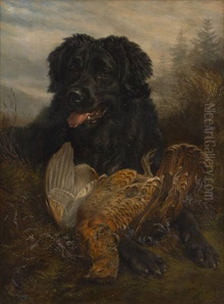 Chien De Chasse Et Sa Proie Oil Painting by Samuel John Carter