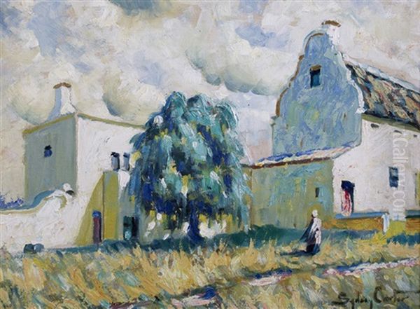 Farmstead On A Cloudy Day Oil Painting by Sydney Carter