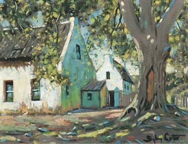 Cape Houses In The Shade Oil Painting by Sydney Carter