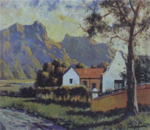 Farmhouse In The Mountains Oil Painting by Sydney Carter