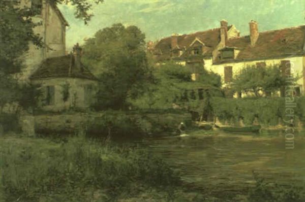 Blick Auf Die Hauserfront Einer Franzosischen Kleinstadt Oil Painting by Karl Cartier