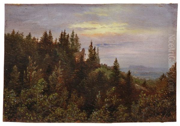 Pillnitzer Landschaft Mit Ruine Oil Painting by Carl Gustav Carus