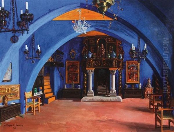 La Capilla Azul Oil Painting by Josep Maria Llopis Casades