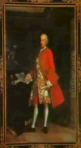 Portrait Of The Hon. Augustus Townshend (1716-1745) Oil Painting by Andrea Casali