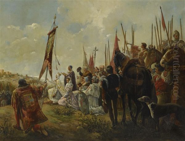 Isabella I Of Castile, Conqueror Of Granada Oil Painting by Antonio Casanova y Estorach