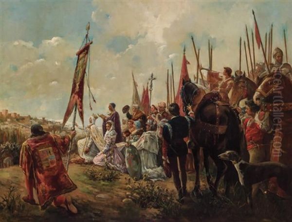 Isabella I Of Castille, Conqueror Of Granada Oil Painting by Antonio Casanova y Estorach