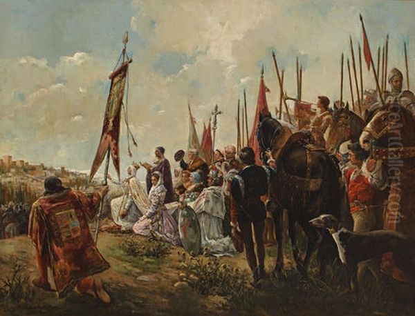 Isabella I Of Castille, Conqueror Of Granada Oil Painting by Antonio Casanova y Estorach