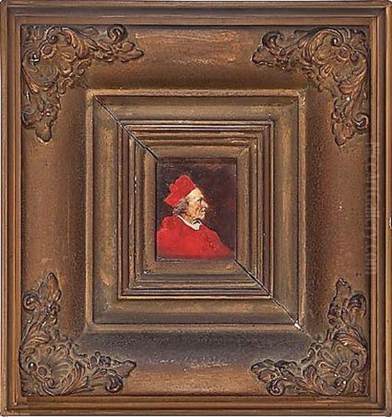 Cardenal Oil Painting by Antonio Casanova y Estorach