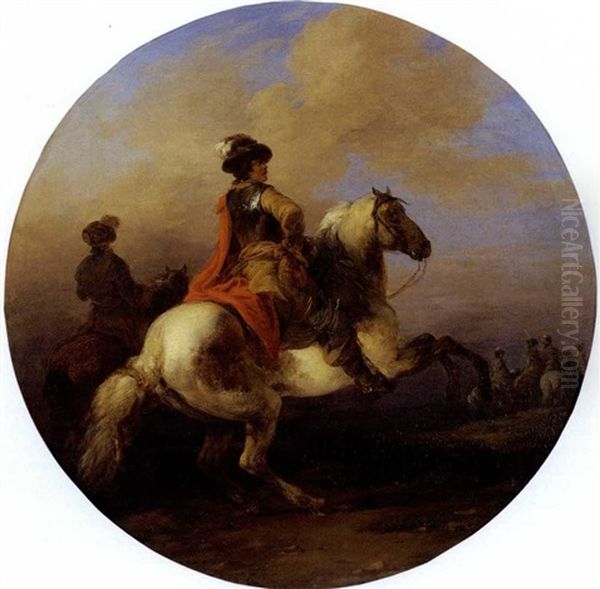 Cavalieri Oil Painting by Francesco Giuseppe Casanova