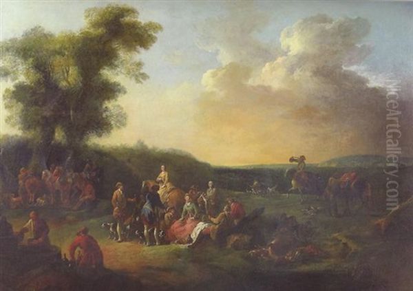 L'equipage Du Marquis Randon De Pommery Oil Painting by Francesco Giuseppe Casanova