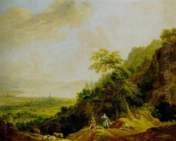 Weite Landschaft Mit Hirtenstaffage by Francesco Giuseppe Casanova