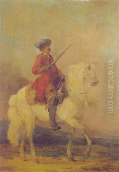 Cavalier Oil Painting by Francesco Giuseppe Casanova