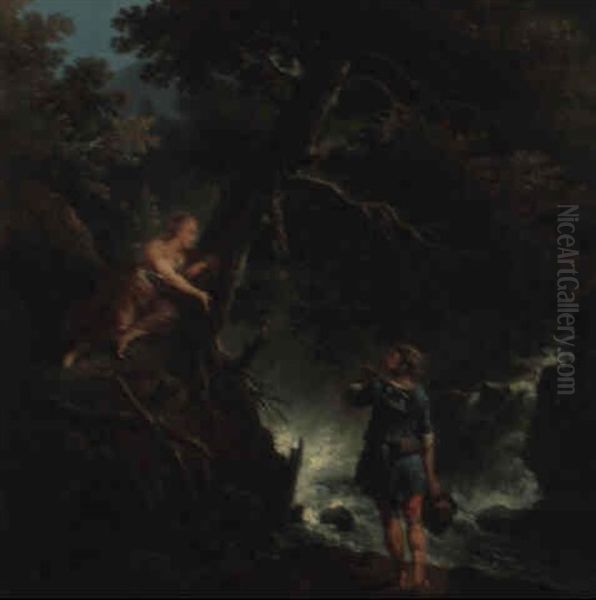 Begegnung Im Wald Oil Painting by Francesco Giuseppe Casanova