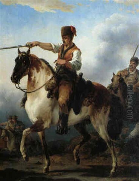 Cavalieri Oil Painting by Francesco Giuseppe Casanova