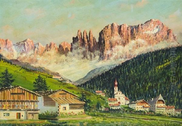 Paesaggio Montano Oil Painting by Athos Casarini