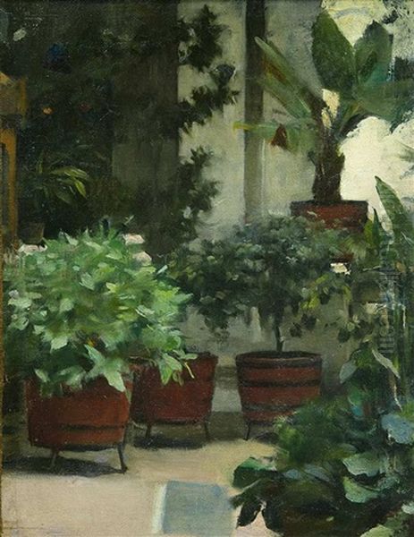 Jardin Del Artista Oil Painting by Ramon Casas