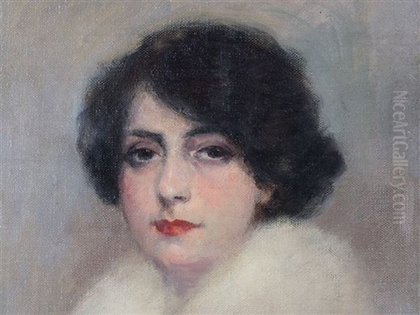 Portrait Of Julia Oil Painting by Ramon Casas