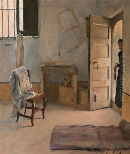 Una Casa Desordenada Oil Painting by Ramon Casas