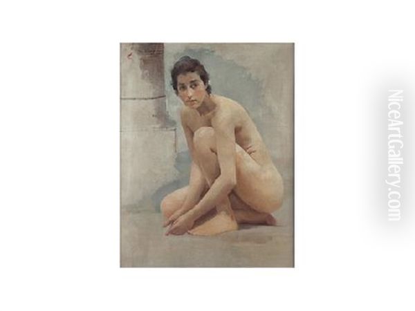 Desnudo Femenino Oil Painting by Ramon Casas