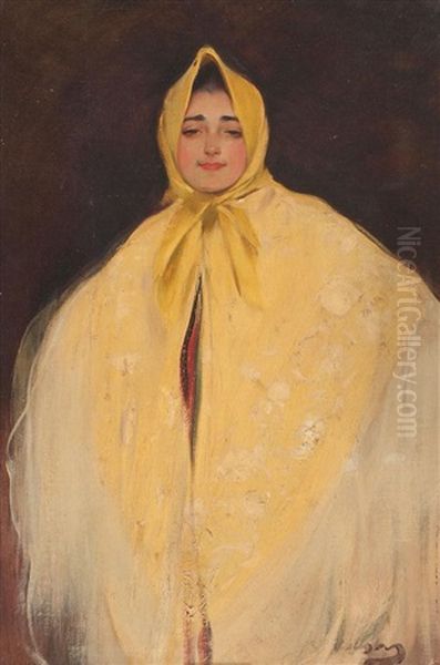 Chula Madrilena Oil Painting by Ramon Casas