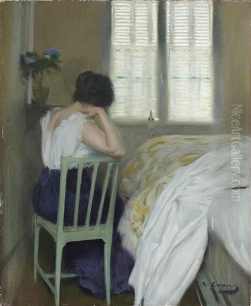 Las Horas Tristas Oil Painting by Ramon Casas