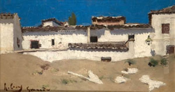 Casas De Granada Oil Painting by Ramon Casas