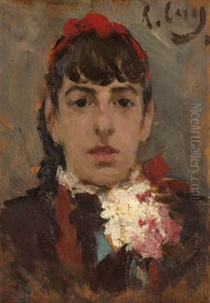 Retrato De Elisa Casas by Ramon Casas