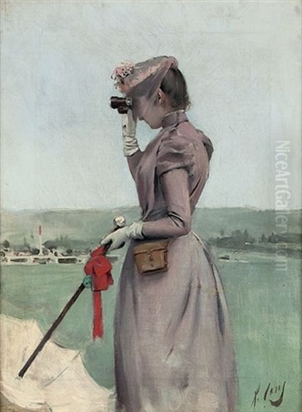 At The Races Oil Painting by Ramon Casas