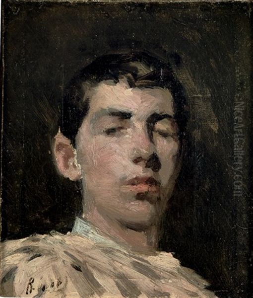 Portrait Of A Young Man Oil Painting by Ramon Casas