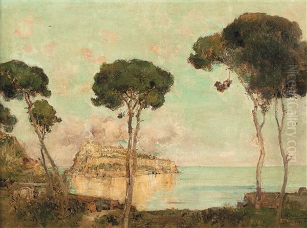 Veduta Di Ischia Oil Painting by Giuseppe Casciaro