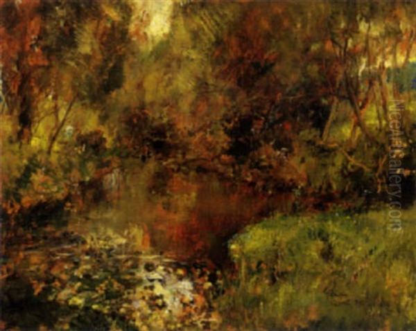 Riflessi Nello Stagno Oil Painting by Giuseppe Casciaro