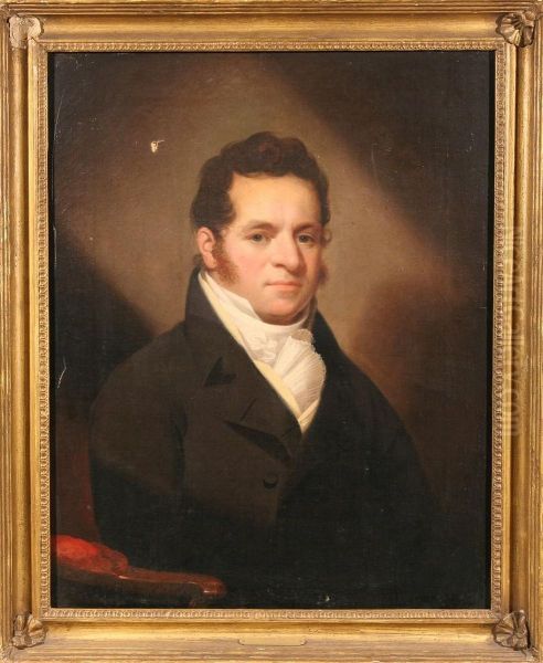 Portrait Of Nathaniel Allen Esq. Oil Painting by Ezra Ames