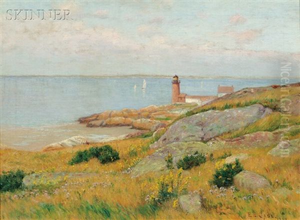 Annisquam Harbor Lighthouse, Gloucester Oil Painting by Edmund Elisha Case