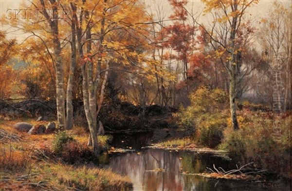 The Brook Oil Painting by Edmund Elisha Case