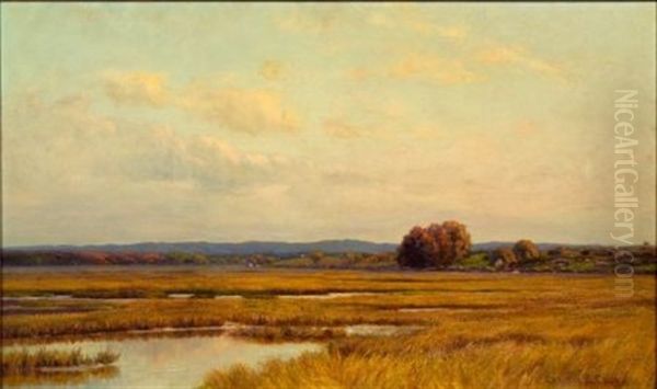 Autumn Marshes Oil Painting by Edmund Elisha Case