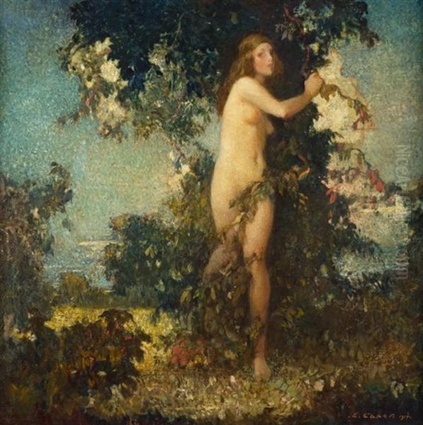 Forest Idyll Oil Painting by Ettore Caser