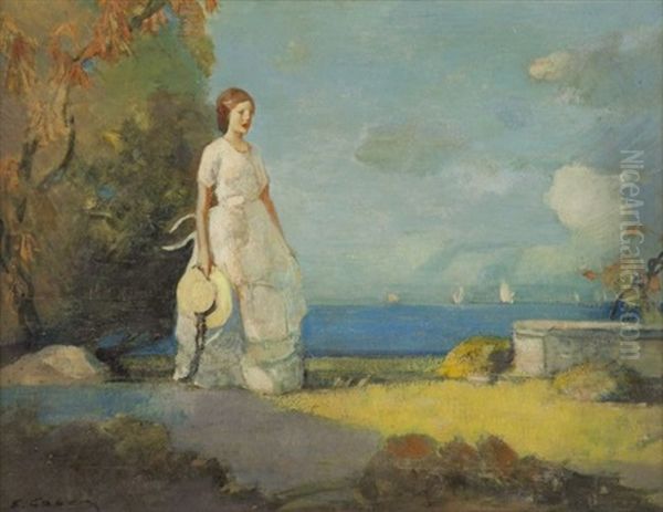 Spring Oil Painting by Ettore Caser