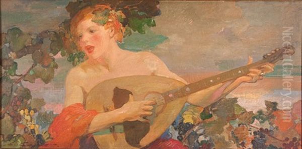 The Serenade Oil Painting by Ettore Caser