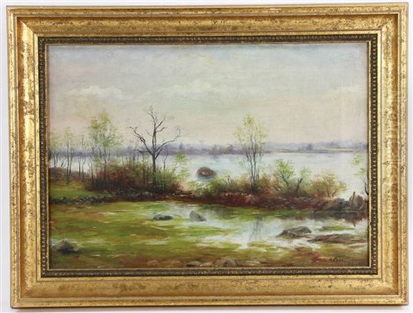 View Of Tiverton, R.i Oil Painting by Herbert Cash