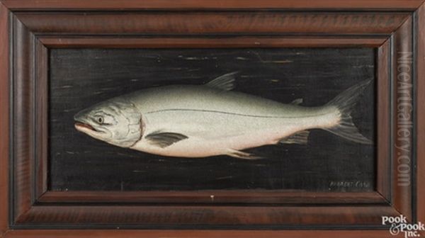 Atlantic Salmon Oil Painting by Herbert Cash